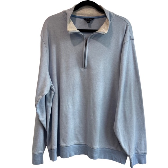Brooks Brothers Other - Brooks‎ Brothers Mens Light Blue 1/4 Zip Pullover Sweatshirt Size XL Long Sleeve